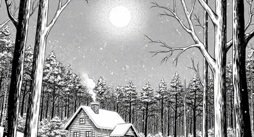 grunge background with trees