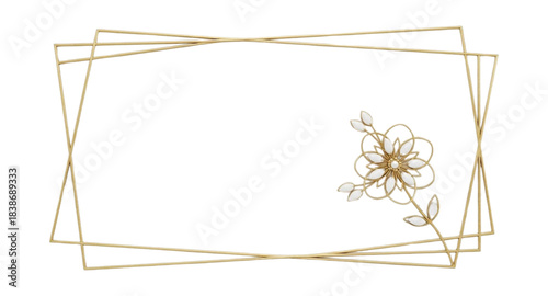 Golden frame with floral ornaments