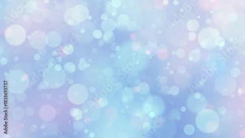 青とピンク　玉ボケ　キラキラ　ループ動画　抽象的　ふわふわ　パーティクル　爽やか　光る　おしゃれ　Sparkling abstract background.Blue and pink glowing bokeh lights.Loop video.