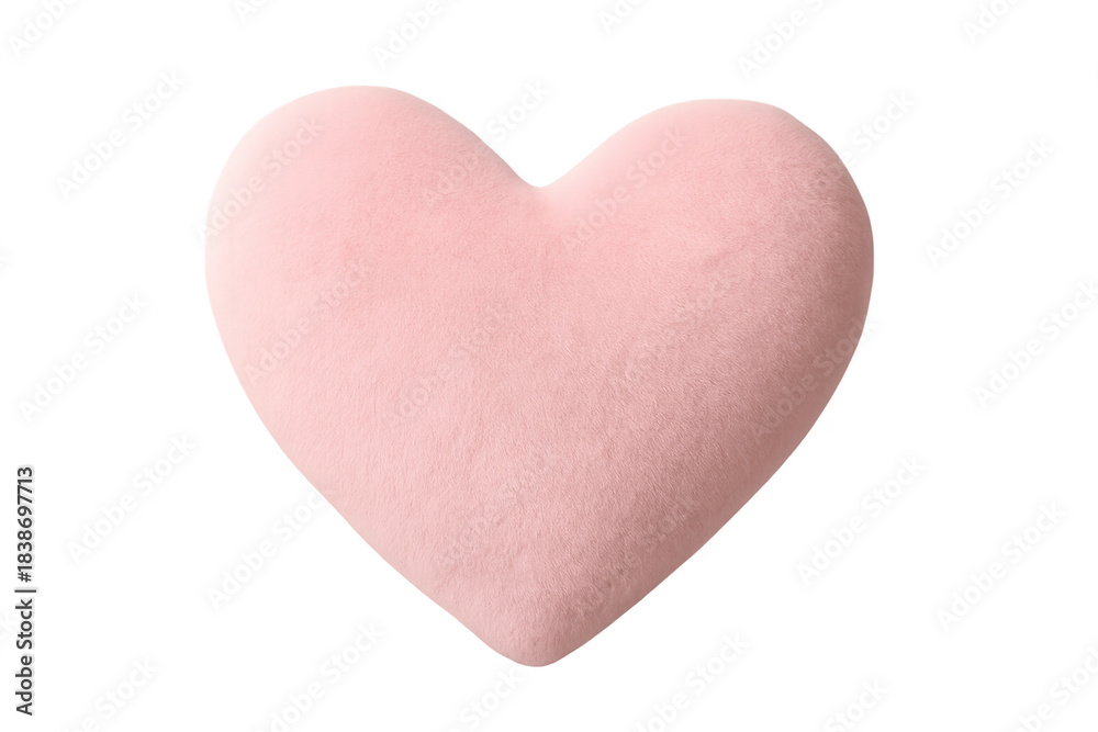 Fototapeta premium Pink heart cushion expressing love and romance
