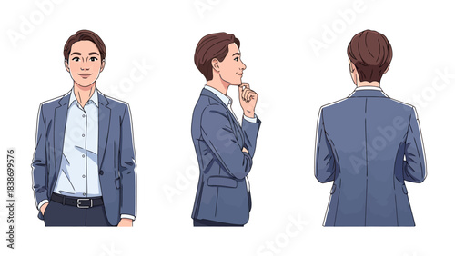 Professional Business People in Formal Attire Engaged in Conversation