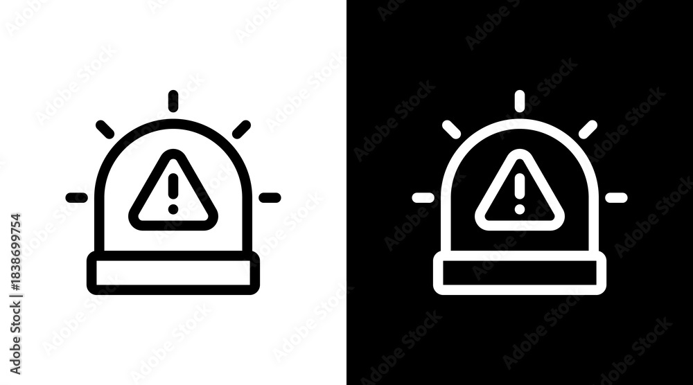 Fototapeta premium Alerting With Icon Set Design