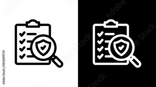 Safety Checklist With Icon Set Design