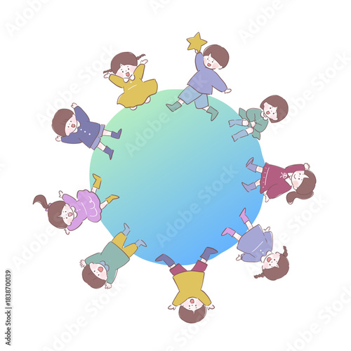 地球と子供たち