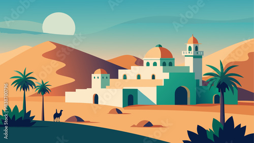 Cartoon Archaeological Dig Scene – Excavation Site Illustration