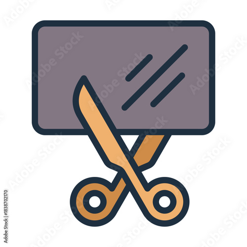 Cutting Icon - Lineal Color