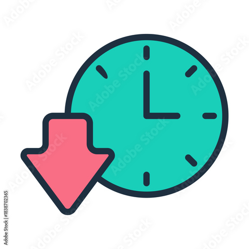 Downtime Icon - Lineal Color