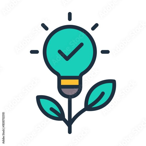 Clean Technology Icon - Lineal Color