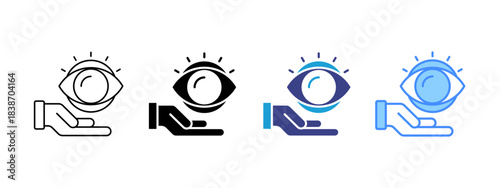 Vision  icon set multiple style collection
