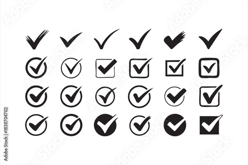 Validation and Approval Icons for Dashboards, Forms, and Interactive Systems