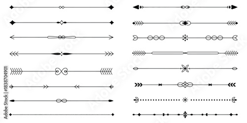 Line Text Dividers, a versatile vector set featuring clean geometric borders and minimalist dividers, ideal for greeting cards, invitations, certificate layouts, and flat design