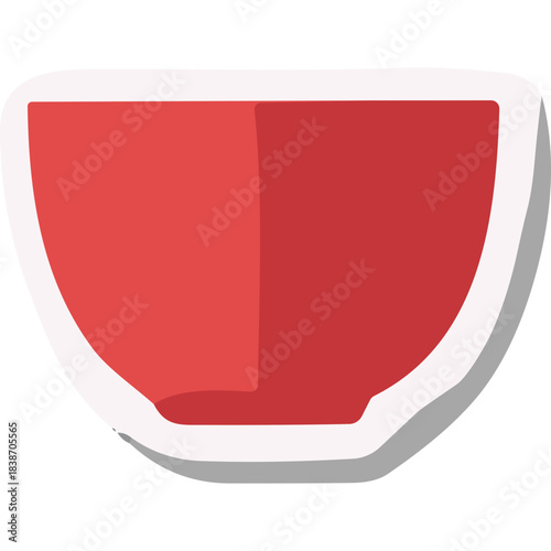 Red bowl with white border isolated on black background simple flat design Free Download Red bowl with white border isolated on black background simple flat design - GFXLoad