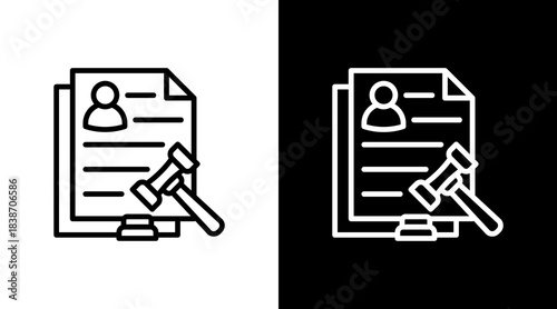 Hr Document With Icon Set Design