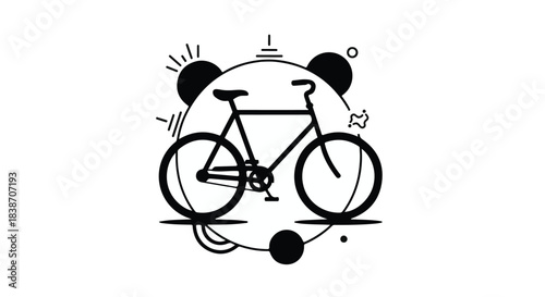 bicycle silhouette vector illustration