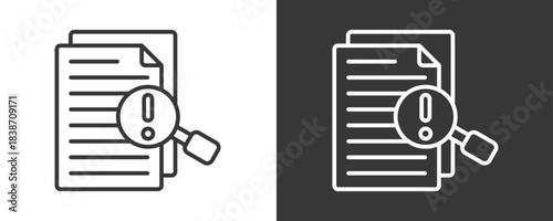 Investigation Icon Set Vector Collection Isolated In Black And White