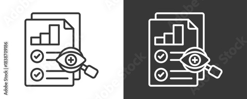 Oversight Icon Set Vector Collection Isolated In Black And White