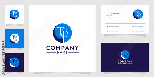 TCP Letter Monogram Logo and Business Card