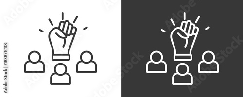 Empowerment Icon Set Vector Collection Isolated In Black And White