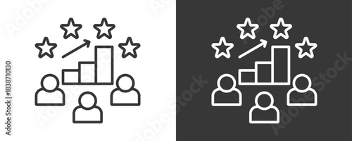 Sales Team Icon Set Vector Collection Isolated In Black And White
