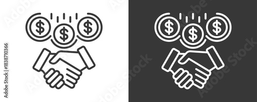 Revenue Icon Set Vector Collection Isolated In Black And White