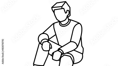 Modern Lifestyle Illustration of a Person Using a Digital Device