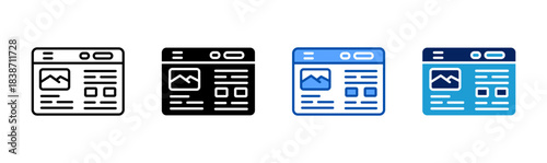 blog icon set multiple style collection