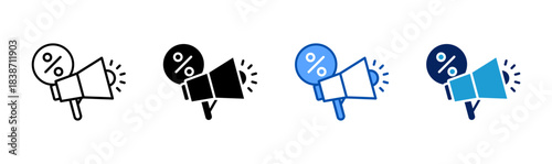 promotion icon set multiple style collection