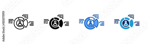 customer segmentation icon set multiple style collection