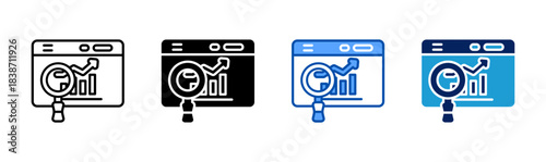 SEO icon set multiple style collection