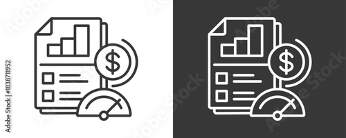Results Icon Set Vector Collection Isolated In Black And White