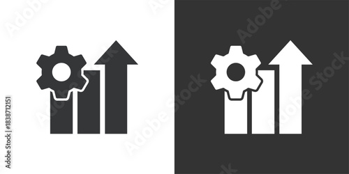 Performance Improvement icon. Solid glyph series icon