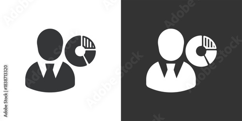 Business Analysis icon. Solid glyph series icon