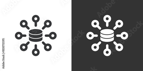 Data Center icon. Solid glyph series icon