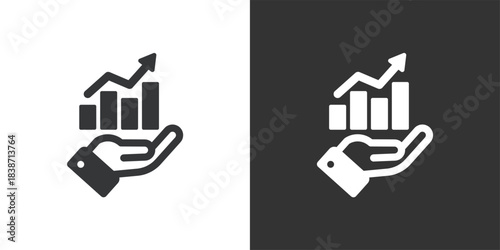 Business Benefit icon. Solid glyph series icon