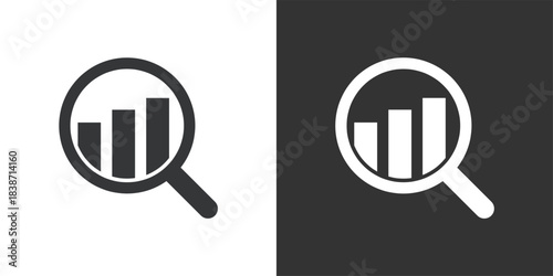 Data Analysis icon. Solid glyph series icon