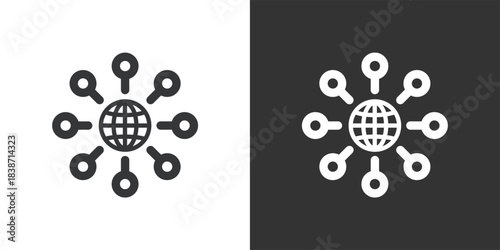 Worldwide Internet Connection icon. Solid glyph series icon