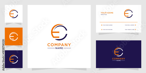 ec Lettermark Circle Logo Modern Design for Company Branding