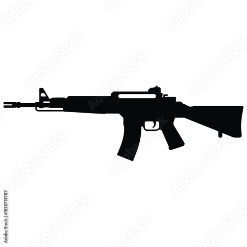 assault rifle isolated