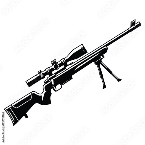assault rifle vector illustration