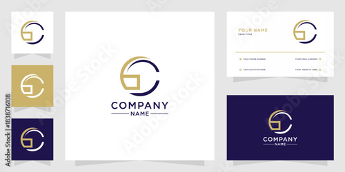 bc Lettermark Circle Logo Modern Design for Company Branding