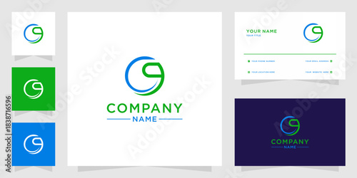Cg Lettermark Circle Logo Modern Design for Company Branding