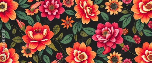 Elegant,repeating floral design ideal for textiles & branding, vector, subtle