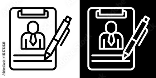 Self-Assessment  Icon Set White Style Collection