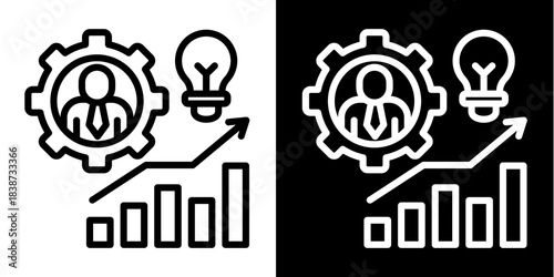 Competency Tracker  Icon Set White Style Collection