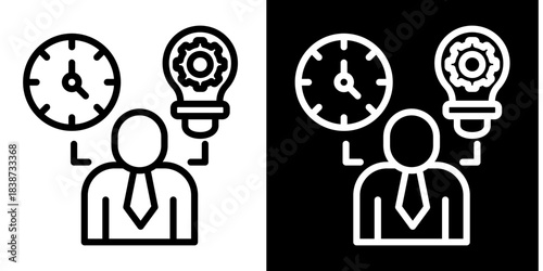 Reflective Practice  Icon Set White Style Collection