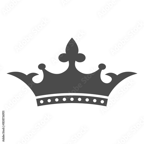 Royal crown icon symbol of monarchy success authority leadership isolated on white background, Vector