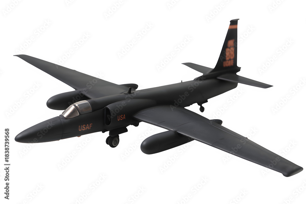 Fototapeta premium Hyper-Realistic Lockheed U-2 Miniature Model — Studio Photography