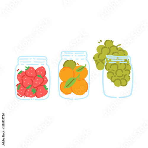 Colorful Fruit Jars Collection