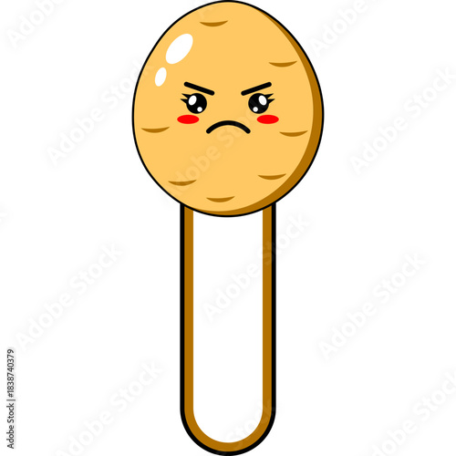 Vector Potato Bookmark Flat Design Illustration