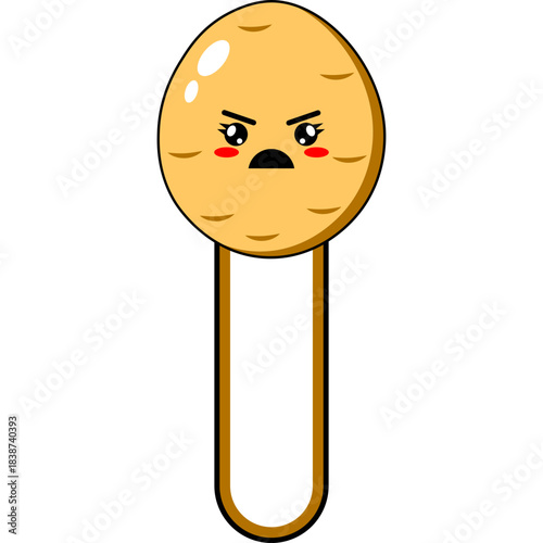 Vector Potato Bookmark Flat Design Illustration